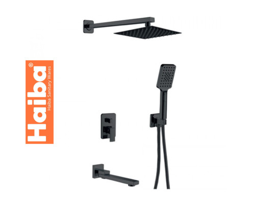 Вбудована душова система HAIBA KUBUS BLACK inner (Chr-009)