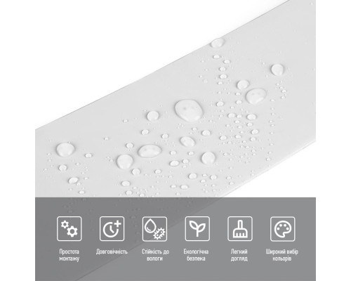 Молдинг виниловый самоклеющийся глянцевый 5000*100*2мм (D) SW-00001792