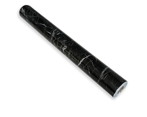 Самоклеющаяся пленка черный мрамор с паутинкой 0,45х10мх0,07мм SW-00001276