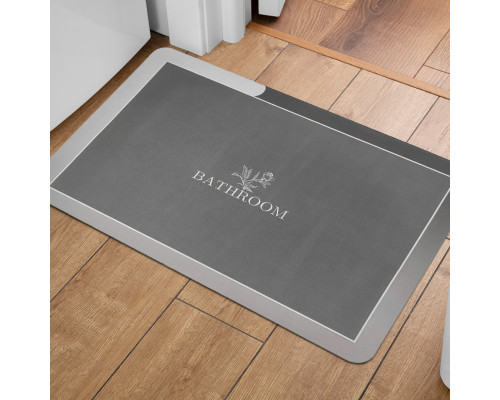 Вологопоглинаючий килимок сірий "Bathroom" 38*58CM*3MM (D) SW-00001563