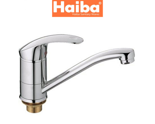 Смеситель для кухни елка на гайке HAIBA MARS (Chr-555) 25см