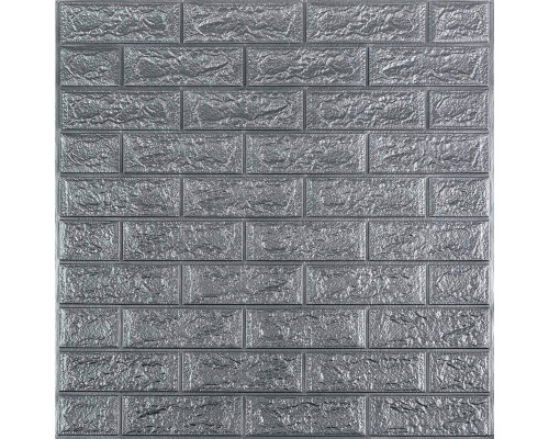 R017-2-20 Панель стінова у рулоні 3D 700мм*19,6м*2мм срібло (D) SW-00002278