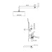 Вбудована душова система із змішувачем водоспад KB-68007-05 (Колір чорний) Чехія
