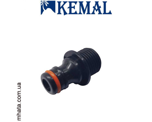 Адаптер с наружной резьбой резьбой 1/2"н Kemal M1012, Турция