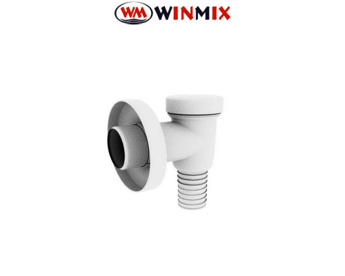 Минисифон для стиральной машины SS-01 с прямой трубкой d 32 мм, сухим затвором и розеткой, Winmix. Польша