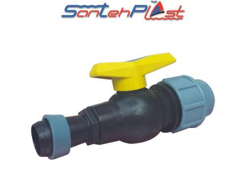 Кран для стрічки "Туман" затискний 32*32 для з'єднання з ПЕТ трубою