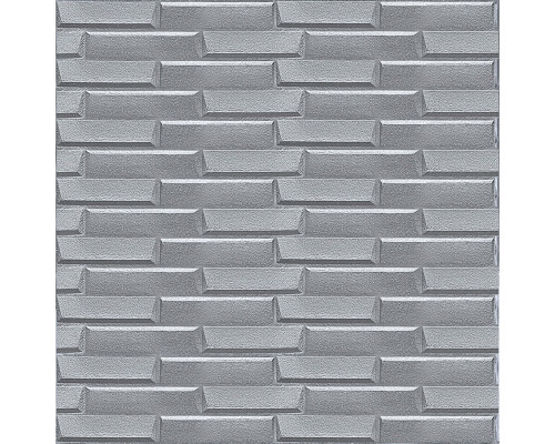 Самоклеющаяся 3D панель кладка серебро 19600х700х5мм SW-00001365