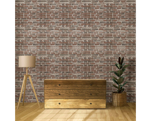 Самоклеющаяся 3D панель под красный екатеринослав кирпич 19600x700x3мм SW-00001333