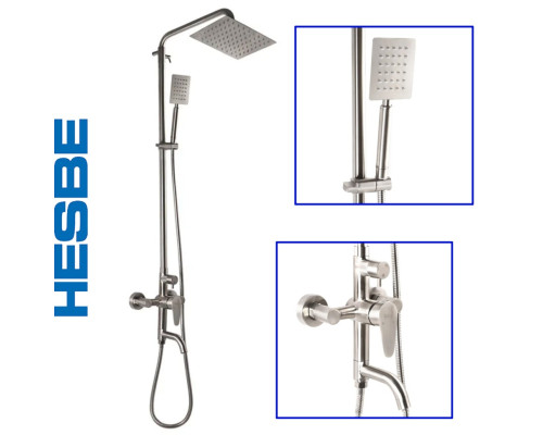 Душевая колонна HESBE DAX 009-J  из нержавеющей стали