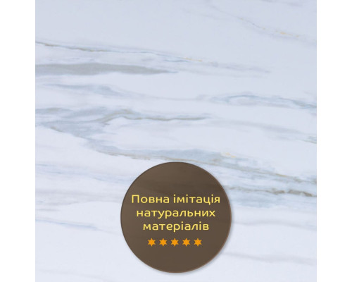 Декоративная ПВХ плита греческий белый мрамор 600*600*3mm (S) SW-00001623