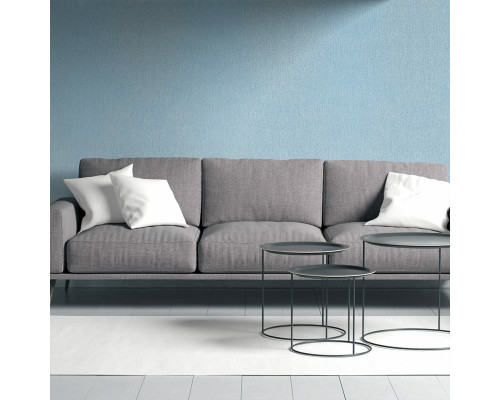 Льняные тёплые обои на самоклейке голубой меланж 2800*650*2mm (D) SW-00001495