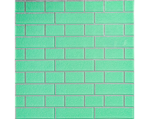 Панель стеновая 70*70cm*5mm зелёный кирпич с серебром (D) SW-00001803