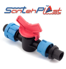 Кран стартовый для капельной ленты  DN17(КСП 17) Арт. SL-004.5 з поджимом и резинкой