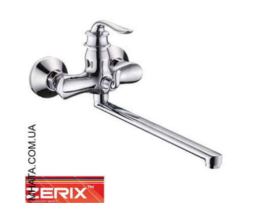 Смеситель для ванны длинный нос Zerix Z22219 Euro (Chr-006)