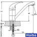 Смеситель для умывальника елка на шпильке HAIBA PREMIERE (Chr-004) 15cm