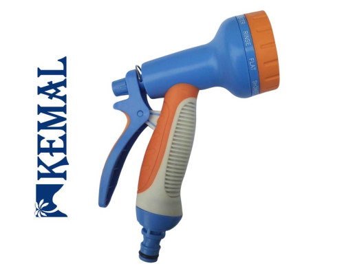 Поливальний пістолет 10 режимів, пластик прогумований Kemal LUX P5010, Туреччина