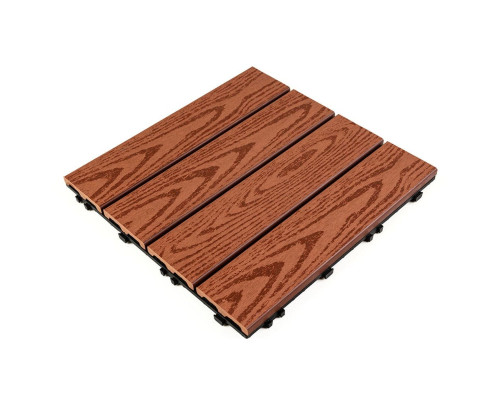 Композитная плитка WPC красное дерево 30*30CM*2СM (D) SW-00001707