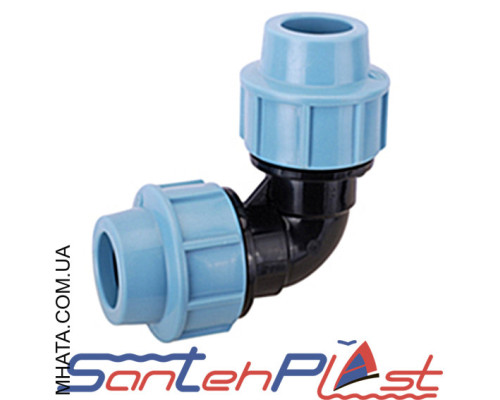 Santehplast Коліно Затискне 25