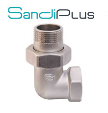 Сгон американка угловая никелированная Sandi Forte 1/2", Китай