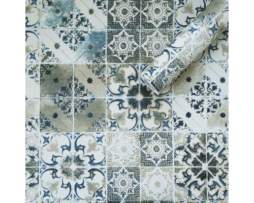 Самоклеющаяся пленка оливковый орнамент 0,45х10м SW-00001232