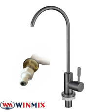 Однокран для питної води чорний WINMIX MONO-07.SUS FILTER GRAPHITE (нержавіюча сталь)