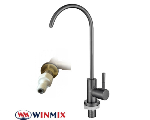 Однокран для питної води чорний WINMIX MONO-07.SUS FILTER GRAPHITE (нержавіюча сталь)