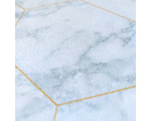 Самоклеющаяся пленка малахитовый мрамор золотые соты 0,45х10м SW-00001214