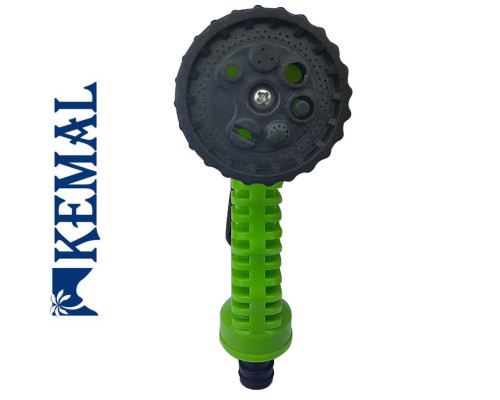 Поливальний пістолет 7 режимів, пластик латунний шток Kemal P5008, Туреччина