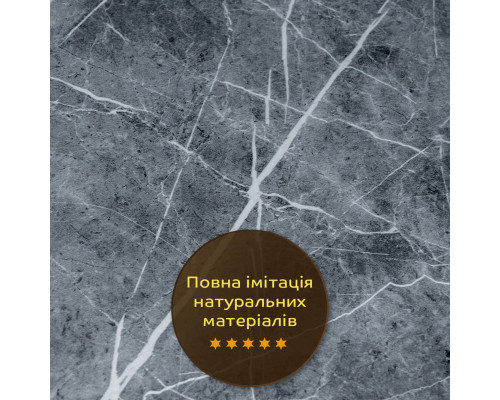 Декоративна ПВХ плита сірий натуральний мармурр 600*600*3mm (S) SW-00001627