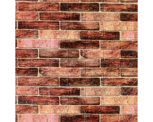 179-3 Панель стінова 3D 700мм*770мм*3мм BROWN (цегла) (D) SW-00001771