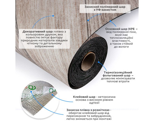 Підлогове вінілове покриття самоклеюче в рулоні 3000*600*1,5мм SW-00001819