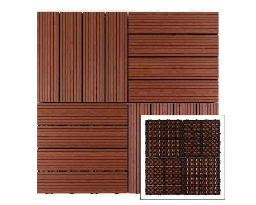 Композитная плитка WPC тик 30*30CM*2СM (D) SW-00001712
