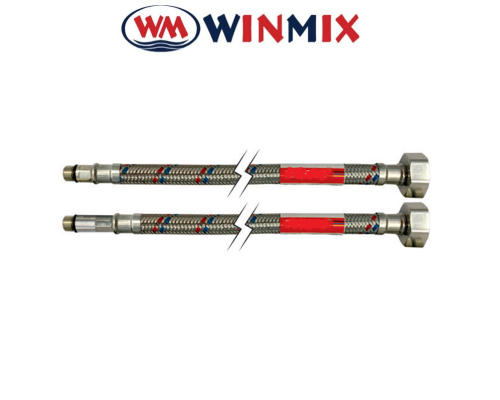 Гибкий шланг для подключения воды M10 150 см, Winmix нерж. (пара)