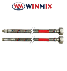 Гибкий шланг для подключения воды M10 50 см, Winmix нерж. (пара)