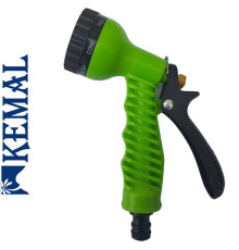 Поливальний пістолет 7 режимів, пластик латунний шток Kemal P5008, Туреччина