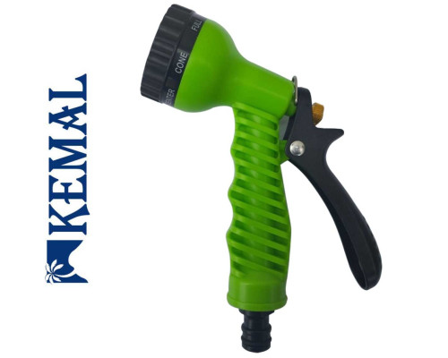 Поливальний пістолет 7 режимів, пластик латунний шток Kemal P5008, Туреччина