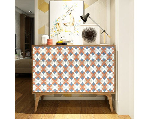 Самоклеющаяся пленка оранжевые цветы 0,45х10м SW-00001220