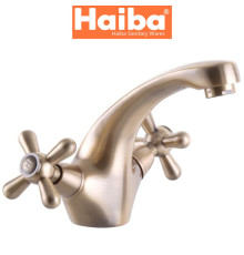 Змішувач для умивальника HAIBA DOMINOX BRONZE (Chr-161)