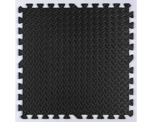 Пол пазл - модульное напольное покрытие черное 600x600x10мм (МР15) SW-00001169