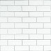 Панель стінова 70*70cm*5mm біла цегла зі сріблом (D) SW-00001502