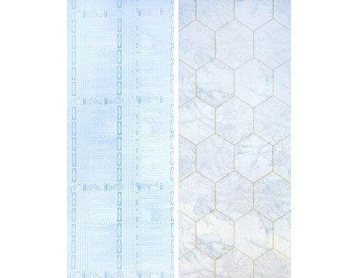 Самоклеющаяся пленка малахитовый мрамор золотые соты 0,45х10м SW-00001214