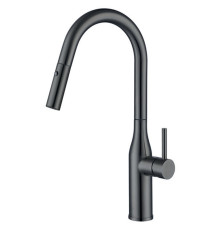 Смеситель для кухни из нерж. стали с выдвижным изливом KI-70004-07, Чехия (цвет графит)