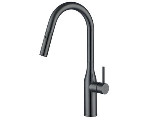 Смеситель для кухни из нерж. стали с выдвижным изливом KI-70004-07, Чехия (цвет графит)