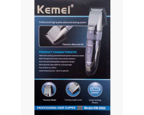 Беспроводная машинка для стрижки волос Kemei Km 8066
