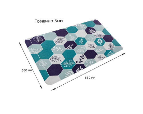 Вологопоглинаючий килимок шестикутники 38*58CM*3MM (D) SW-00001562