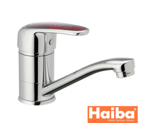 Смеситель для умывальника елка на шпильке HAIBA MAGIC RED (Chr-004) 15cm