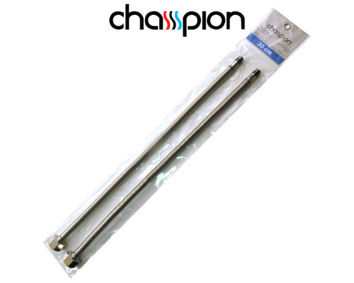 Шланг гофра підводка до змішувача нержавіюча сталь М10*1/2" 30см