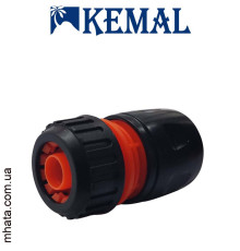 Коннектор 1/2-5/8 для шланга с аквастопом Kemal M1005, Турция
