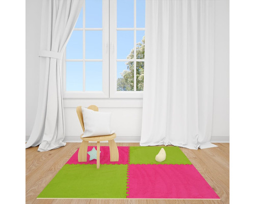 Підлога-пазл плюшевий САЛАТОВИЙ 60*60*1cm (D) SW-00002095