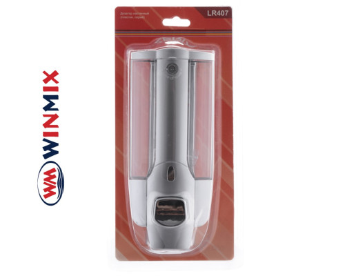 Дозатор для жидкого мыла настенный WInmix LR407 серый ( объем 350 мл)